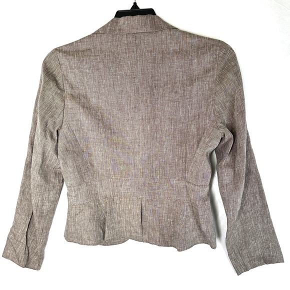 Maxx Studio Petite Women Size 10P Brown Peplum Blazer Jacket NWT MSRP 198 - Picture 2 of 8